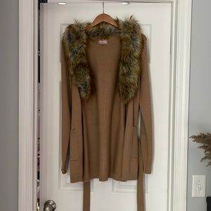 Show Me Your Mumu fur neck cardigan - XS
